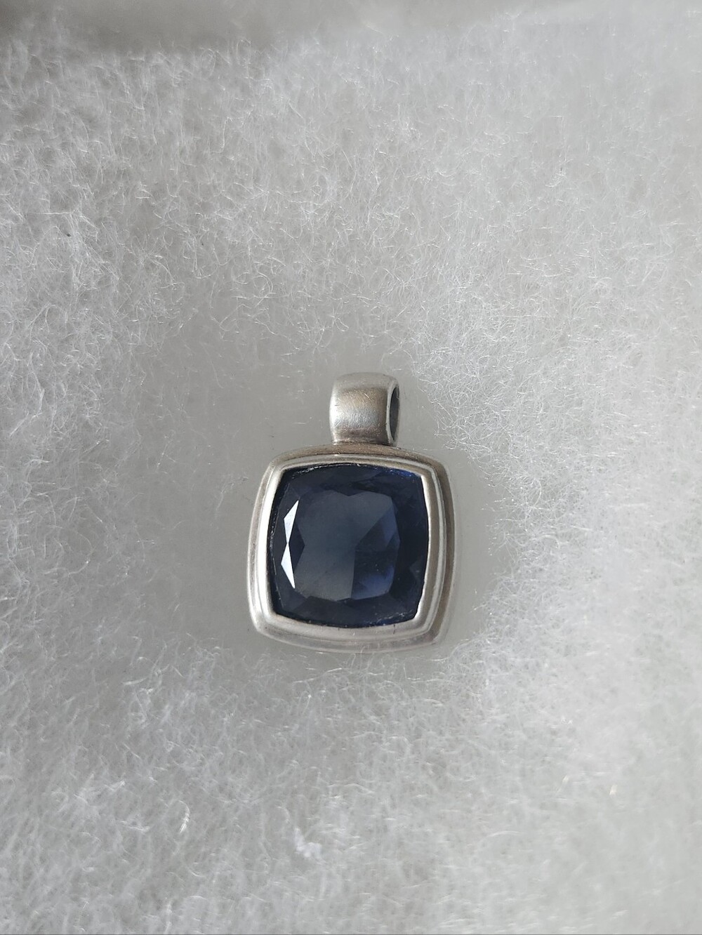 Vintage Thomas Sabo Bezel Set Blue Sapphire Sterling Silver 925 Pendant